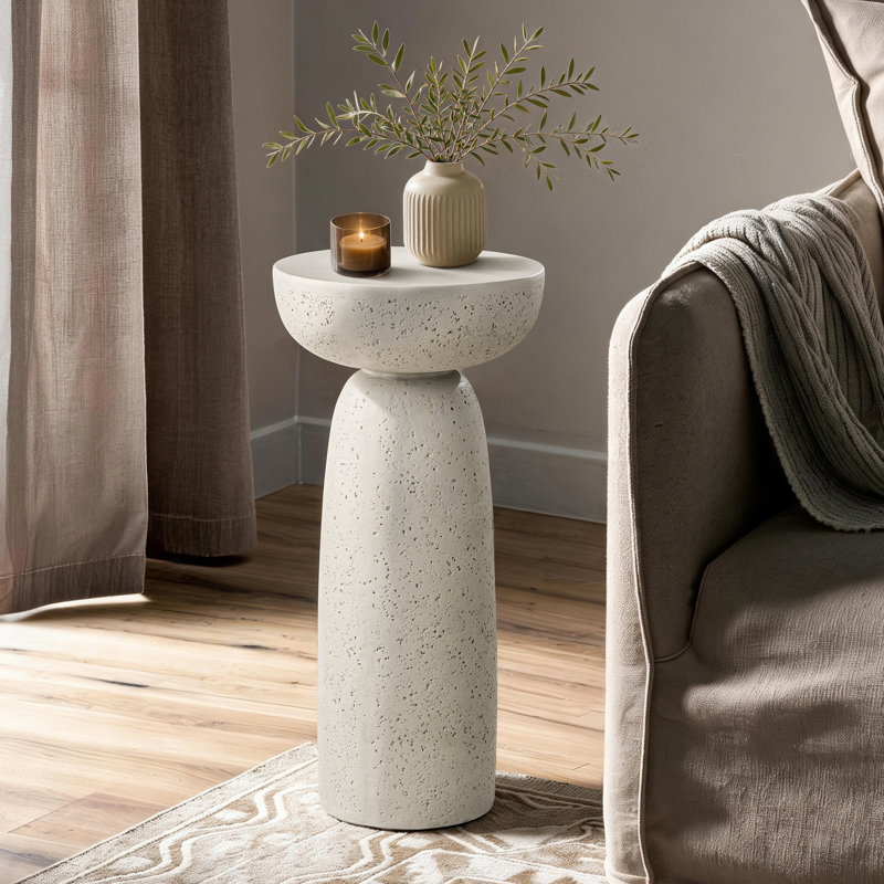 Table d'appoint 24,6 po Alivia, Blanc
