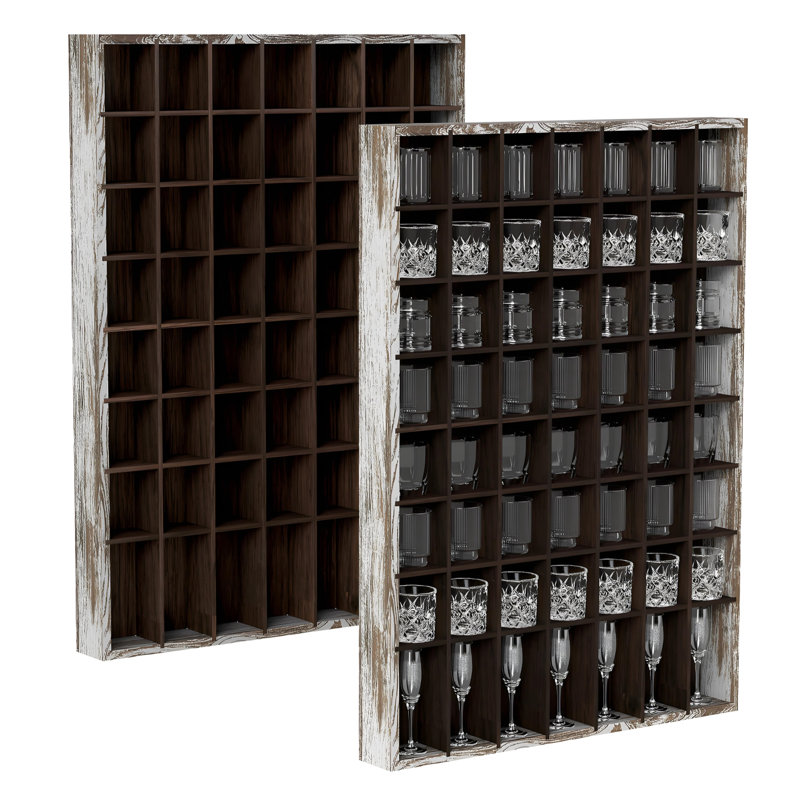 Armoire de rangement en verre à vin Rustic