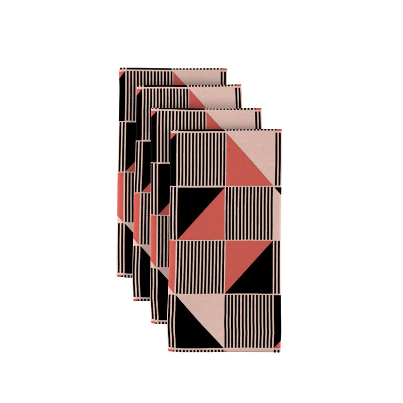 Polyester Geometric Square Napkin