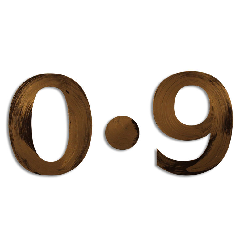 Numéro de bloc 0-9 décor mural, -9-