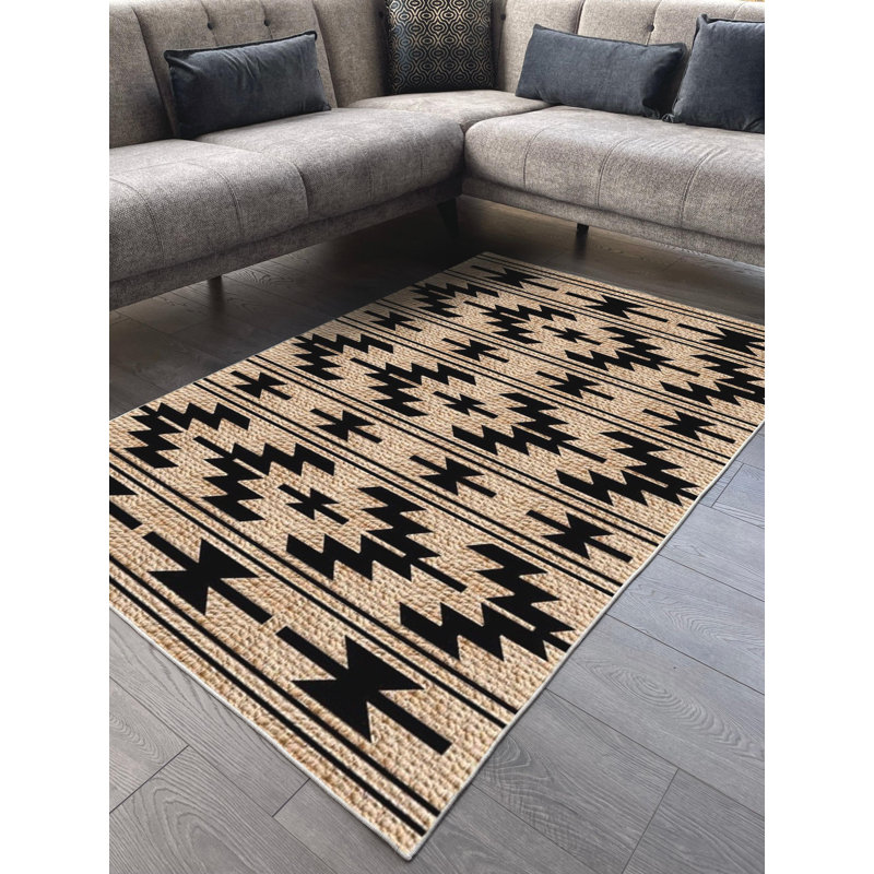 Tapis en coton Taliyah, Tapis de couloir 2 pi 7 po x 6 pi 7 po