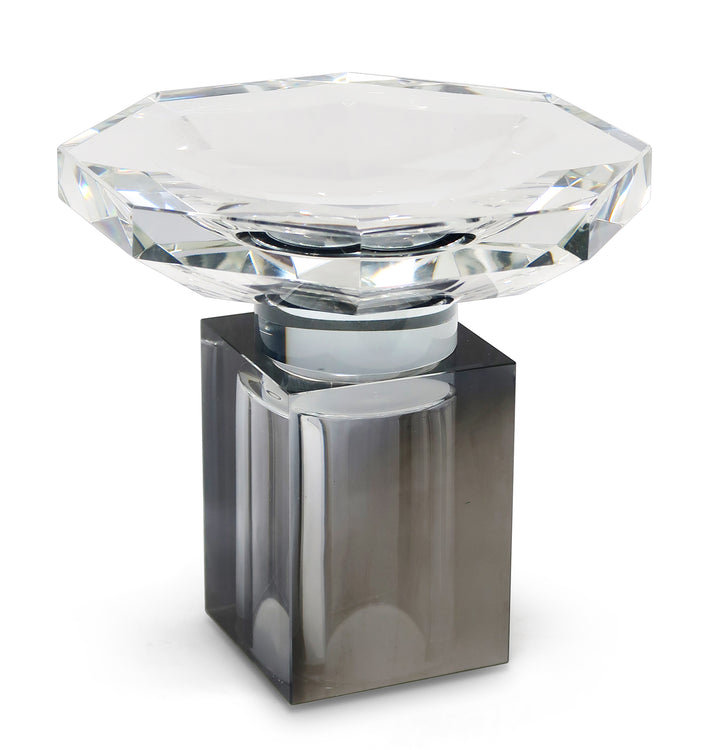 6"D Crystal Bowl with Smoked Base
