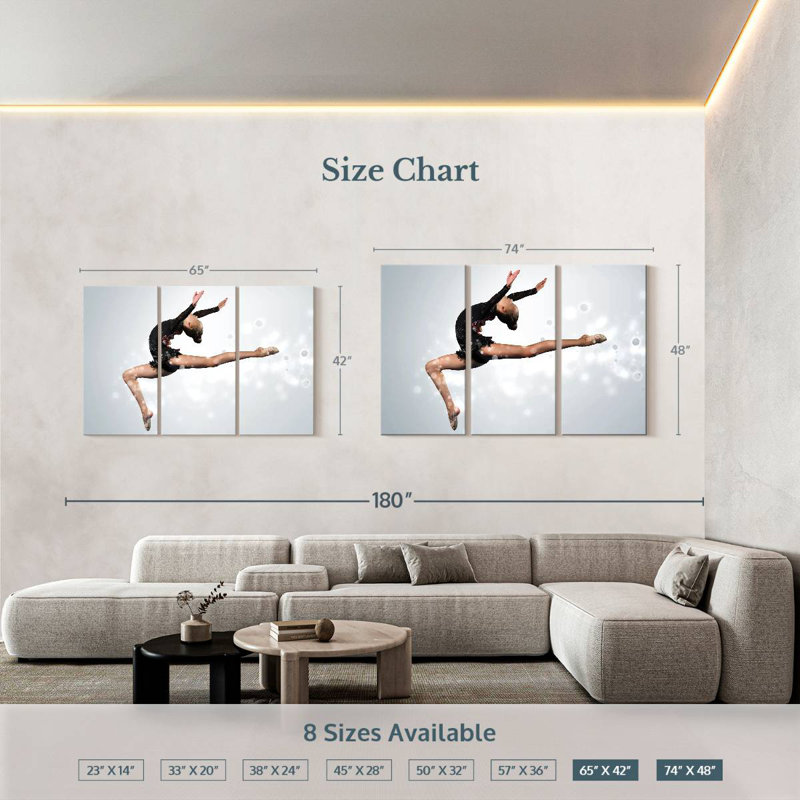 Fille de gymnastique Sireci, H 42 po x l 65 po