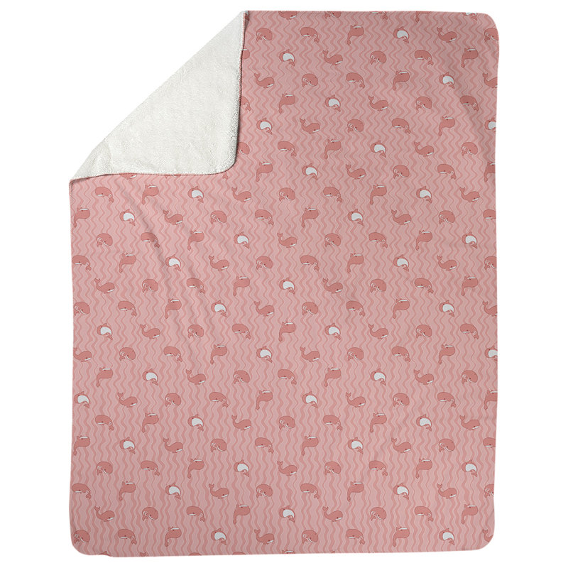 Couverture Katelyn Elizabeth Whales, L 52,5 po x L 62,5 po, Orange