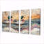 «Ducks Family At The Lake Landscape IV» - Art mural animal canard - Art mural moderne sur toile-2112265866