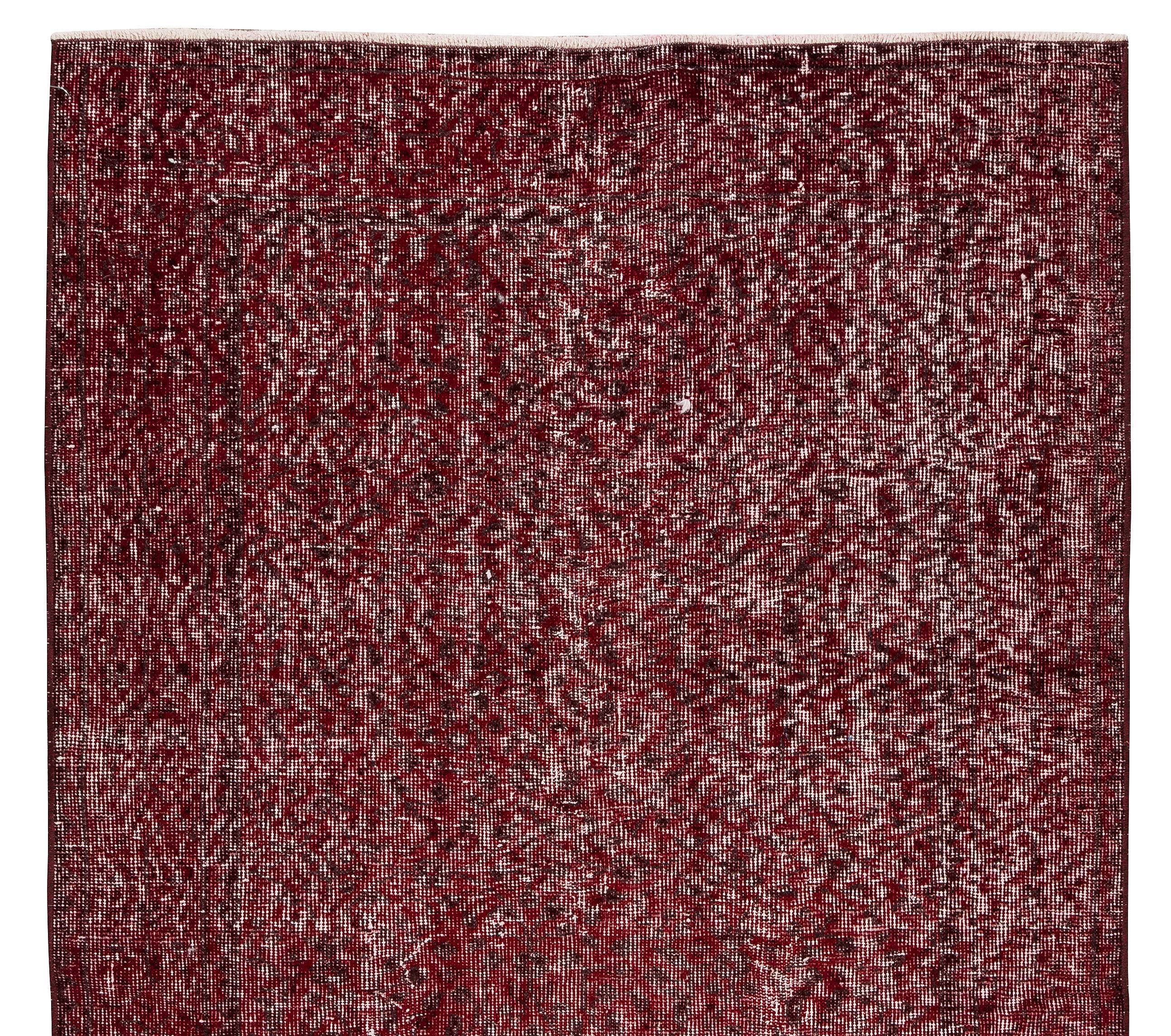 Williston Forge 4x7 Ft Modern Handmade Turkish Rug in Red Color | Wayfair