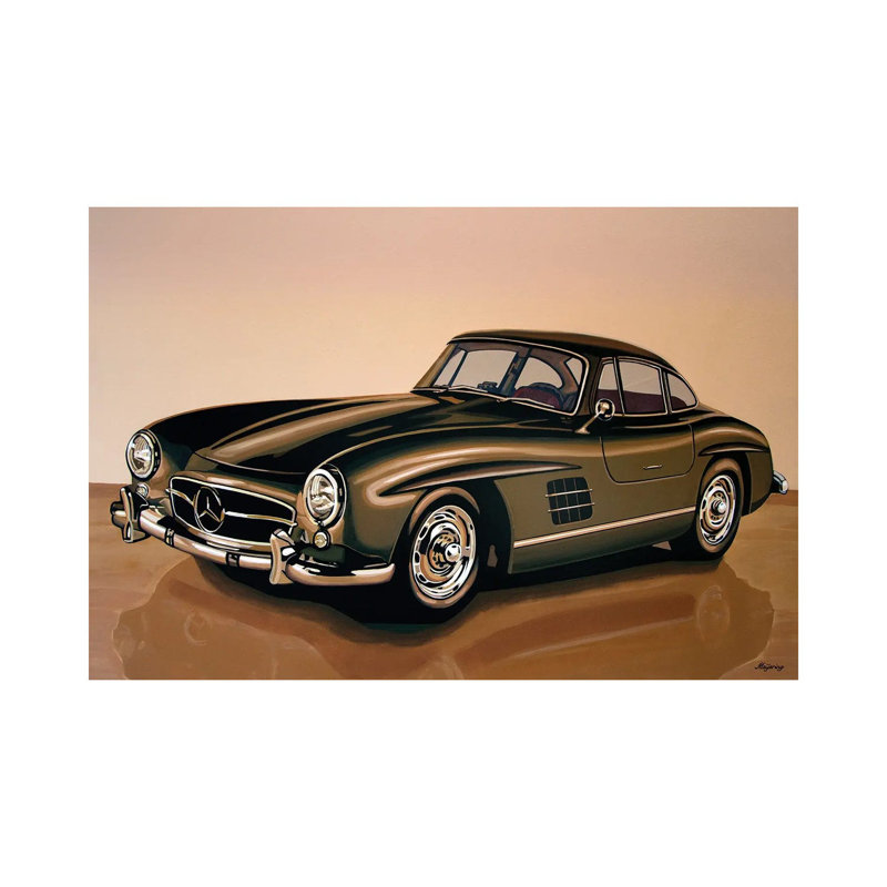 Mercedes Benz 300 SL 1954 by Paul Meijering - Wrapped Canvas Gallery-Wrapped Canvas Giclée