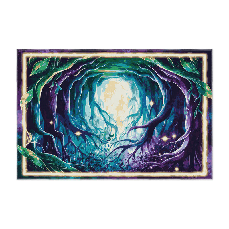 Cosmic Sprouts Indoor And Outdoor Area Rug, Rectangle 1'6" x 2'6"