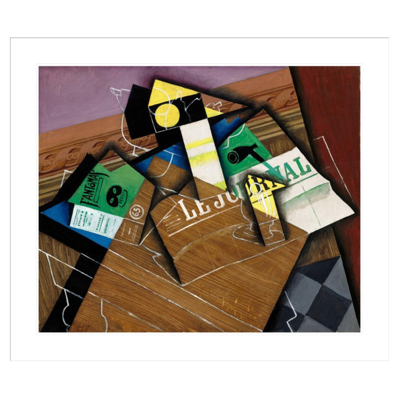 «Fantômas» par Juan Gris, impression giclée sur cadre, H 33,5 po x l 38,96 po