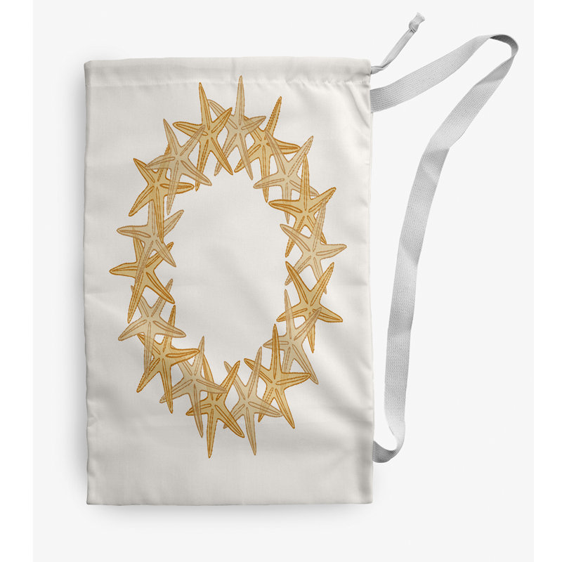 Sac à linge avec couronne Starfish, Moyen (H 36 po x l 28 po), Jaune