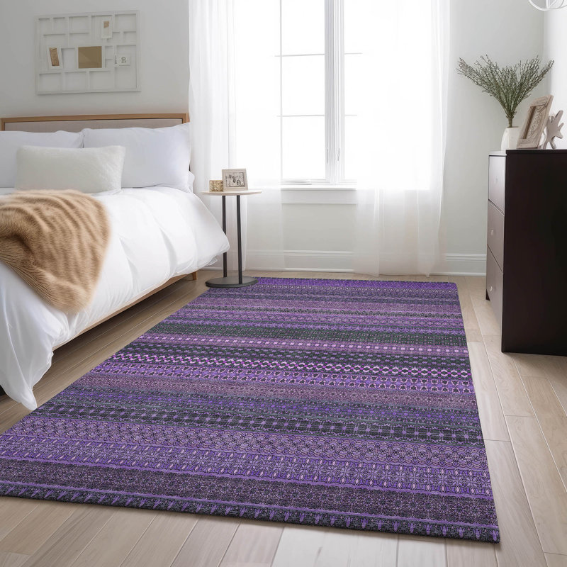 Cerrito lavable à la machine de qualité supérieure - AMF527 - mauve, Rectangle 2 pi 6 po x 3 pi 10 po