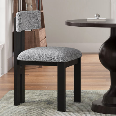 Chaises de salle à manger rembourrées sans accoudoirs avec pieds en métal (ensemble de 2)