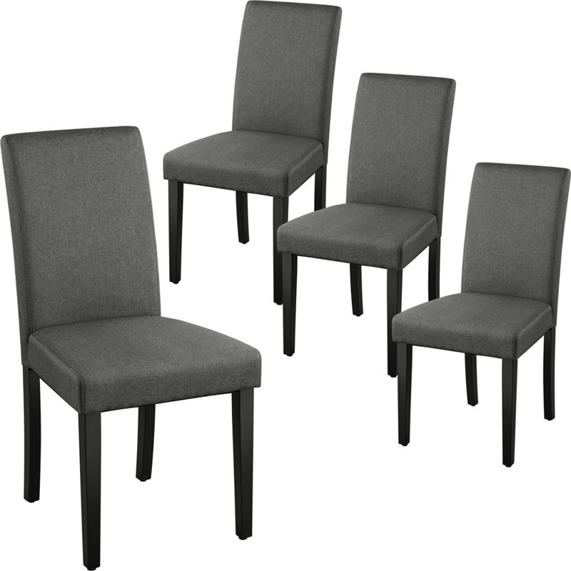 47.7cm H Fabric Upholstered Parsons Chair, Dark Grey