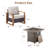 5-Piece Outdoor Modern Patio Lounge Chairs Conversation Set With Fire Pit Table-76404181-76404176