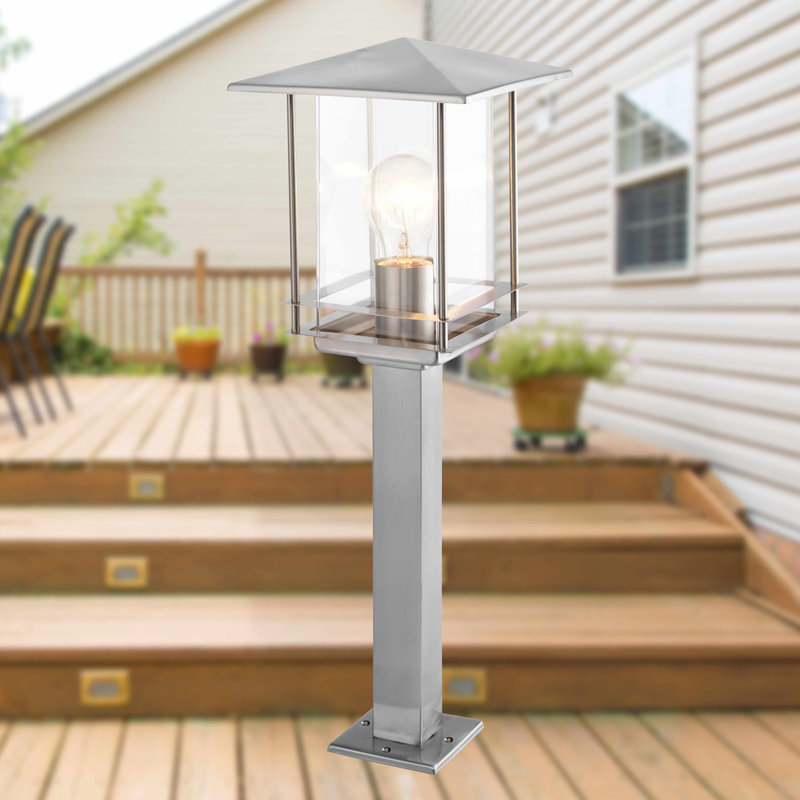 Deller Brushed Stainless Steel Bollard Light
