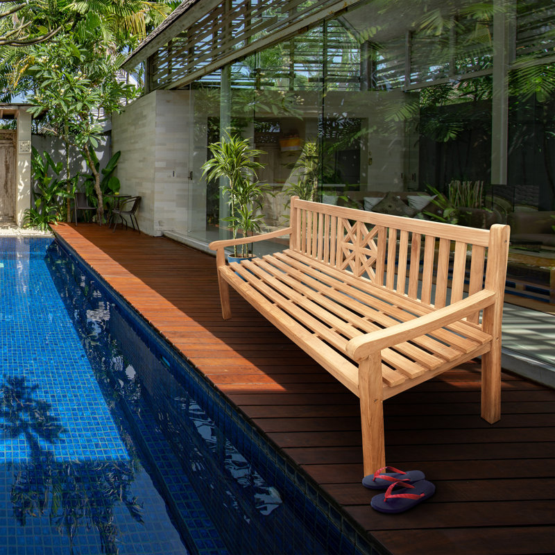 Banc de jardin en bois de teck Kanijha