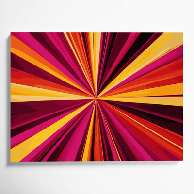 Hard Edge 25 Red Canvas Wall Art