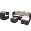 Ensemble de meubles de patio en rotin et canapé modulaire en osier