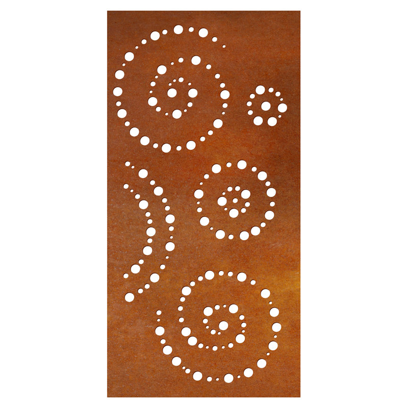 Rustic Spiral Decorative Corten Steel Screen Panel