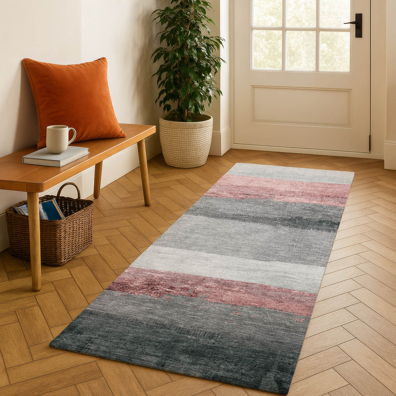 Premium Machine Washable Fairwood AMF1883 Stripes Rug, Runner 2'3" x 7'6"