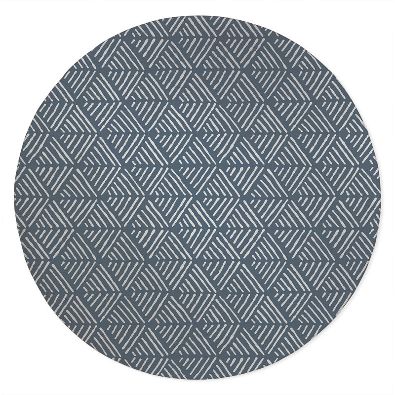 Tribal Dreamer Non-Slip Outdoor Rug, Round 5'