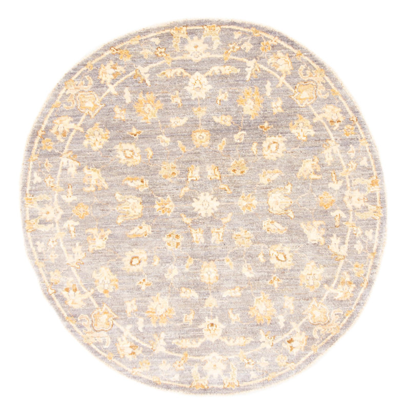 Tapis gris Peshawar Oushak 4 pi 0 po x 4 pi 2 po