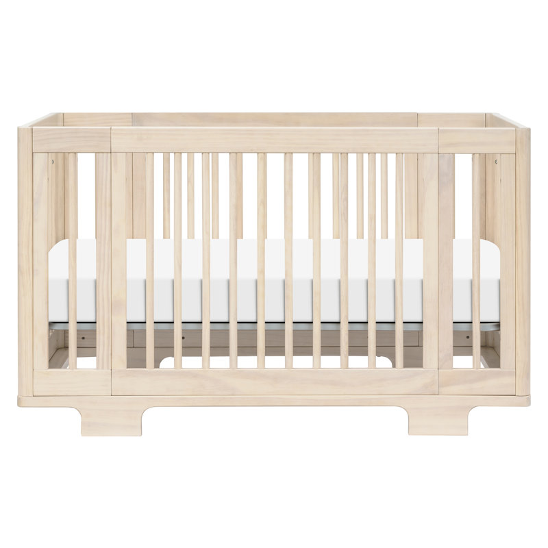Yuzu 8-In-1 Convertible Crib With All-Stages Conversion Kits, Washed Natural 