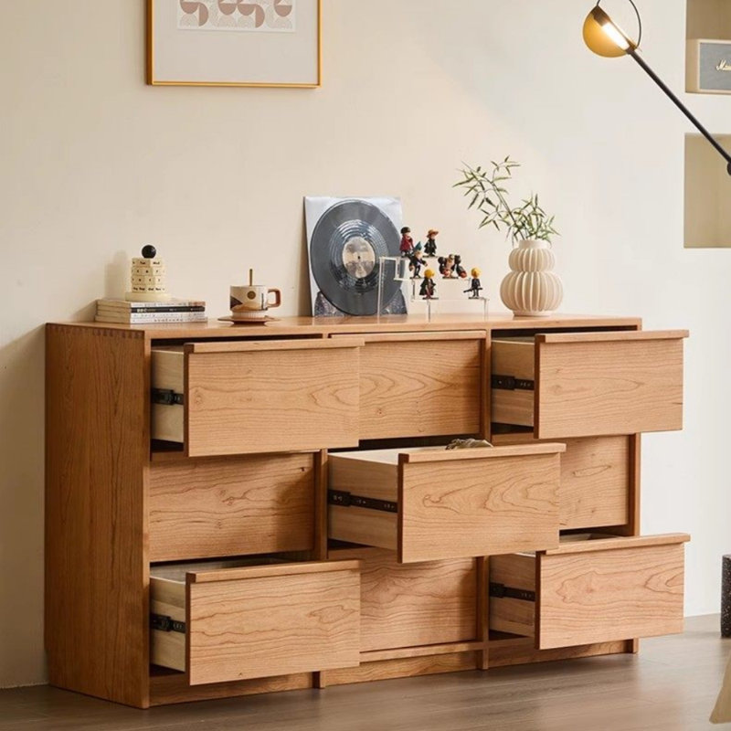 Buffet simple à plusieurs tiroirs, H 33,46 po x l 55,12 po x P 16,54 po