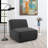 Cobie Upholstered Armless Swivel Chair Dark Charcoal-1524549203