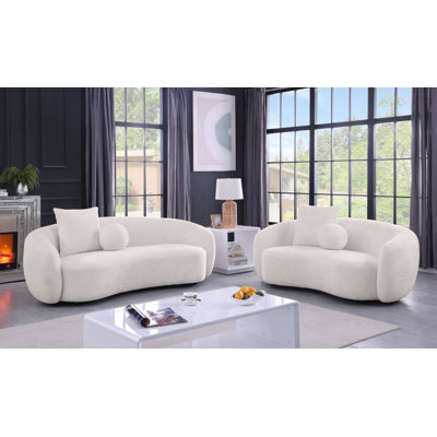Angelamae Teddy Fabric Sofa & Loveseat Set