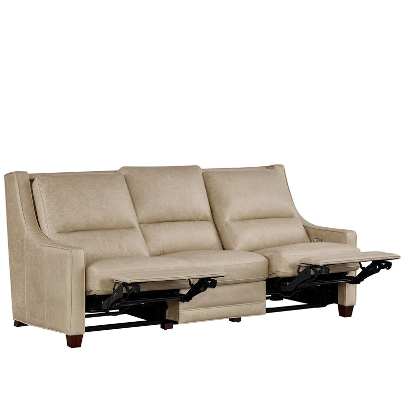 Canapé inclinable en cuir sable Nehir Kelce