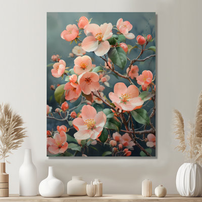  «Pink Grey Tender Bloom, Apple Blossom II», reproduction d'art murale