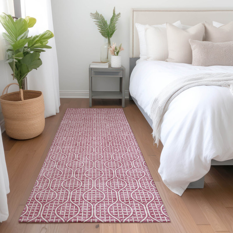 Premium Machine Washable Prisco Blush Rug, Runner 2'3" x 7'6"
