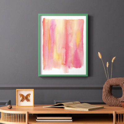 Summer Sherbet Wash II Framed Print - Solid Wood