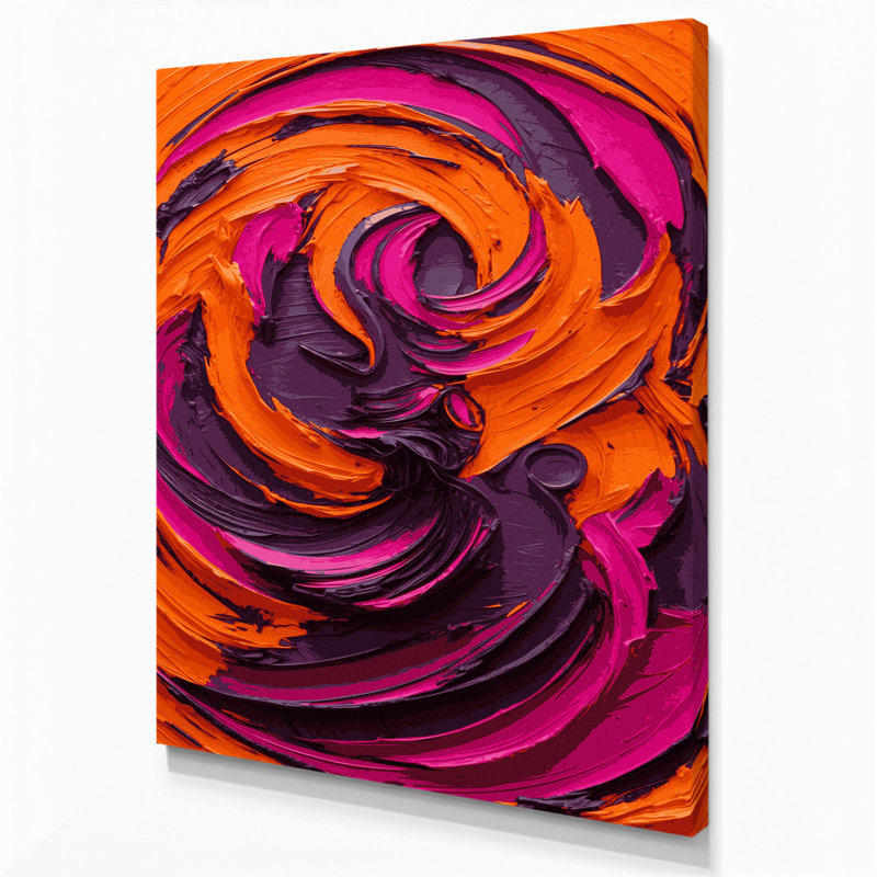 Art mural abstrait sur toile rouge figuratif, H 30 po x l 20 po