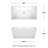 Sara 59'' x 32'' Soaking Acrylic Bathtub-40171065