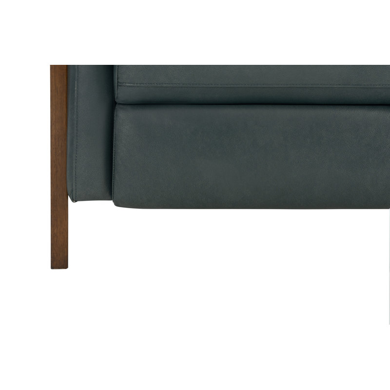 Billie Recliner, Roma Bluegray Genuine Leather