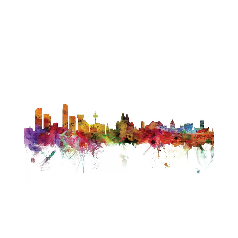 Liverpool, England Skyline by Michael Tompsett - Wrapped Canvas Gallery-Wrapped Canvas Giclée