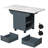 Wood Folding Dining Table with Wheels and Storage Rack