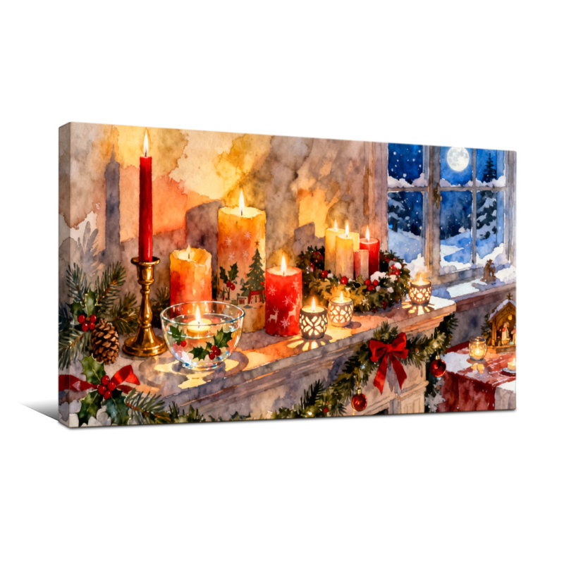 Guirlande Noël, H 16 po x l 32 po