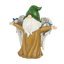 Statue de nain de jardin avec ailes, oiseaux et corps de tronc d'arbre Exhart, 9 X 4,5 X 9,5 po Exhart
