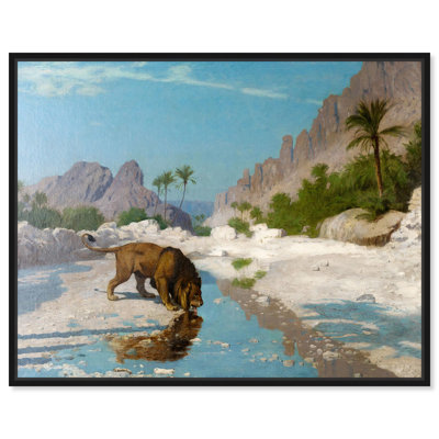 Lion dans le désert, paysages classiques par Art Remedy