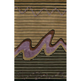 Aadi Striped Hand-Knotted Wool Brown/Tan Area Rug