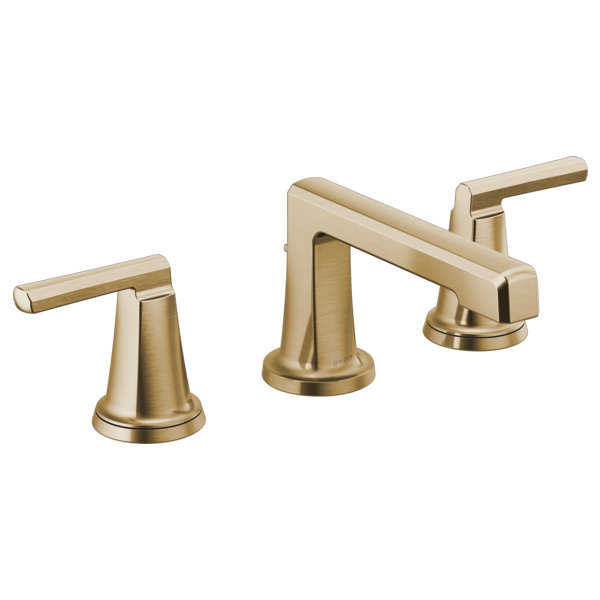 Levoir® Two-Handle Wall Mount Lavatory Faucet, Luxe Gold, Low Lever Handle, 1.5