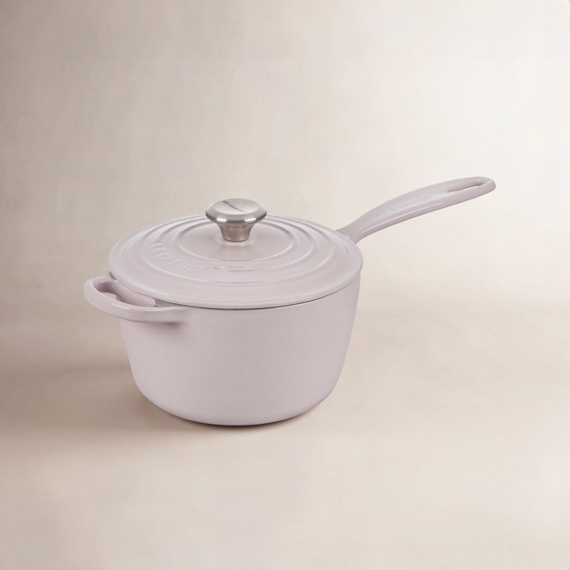 Le Creuset Enameled Cast Iron Saucepan with Lid, 1.75 qt., Oyster