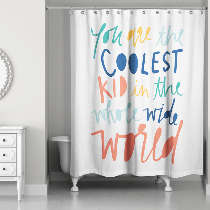 Rideau de douche simple Yother, Orange