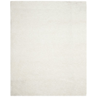 Gilcrease Shag Hand-Tufted White Area Rug