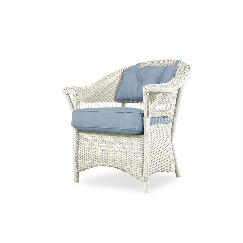 Nantucket Outdoor Dining Armchair, Antique White, Remy Pebble