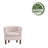 Fabric Barrel Accent Chair with Rubberwood Legs-1876760404