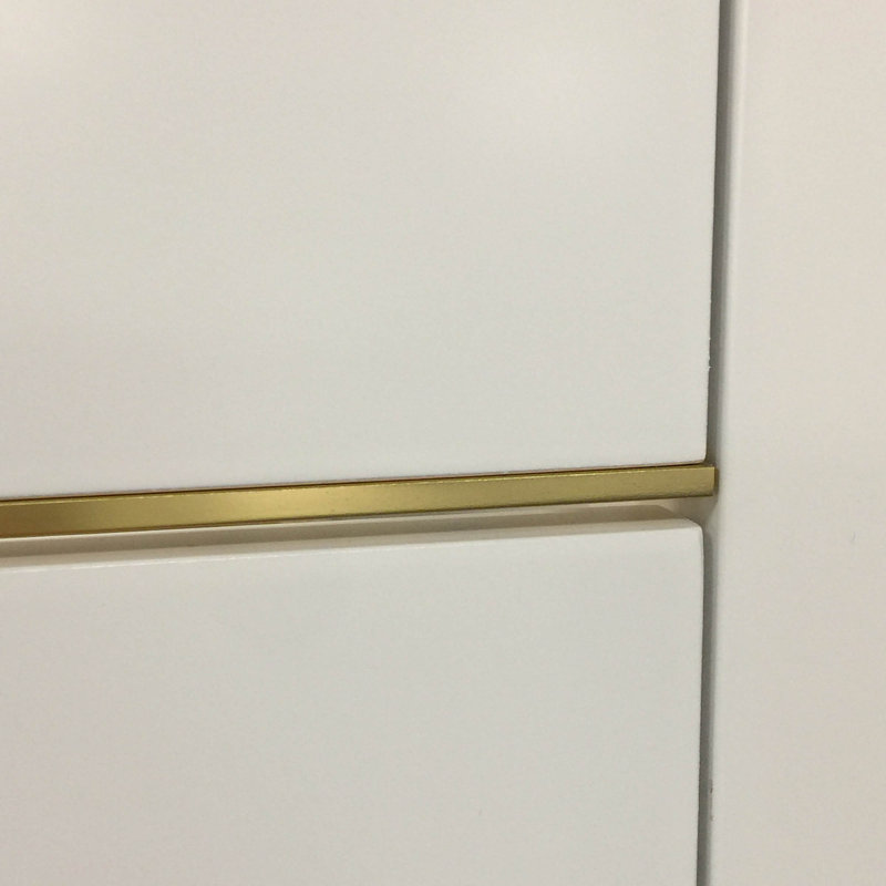 Ayer 60" White and Brass Double Bathroom Vanity Set